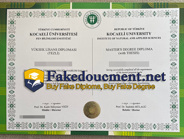 purchase realistic Kocaeli University degree