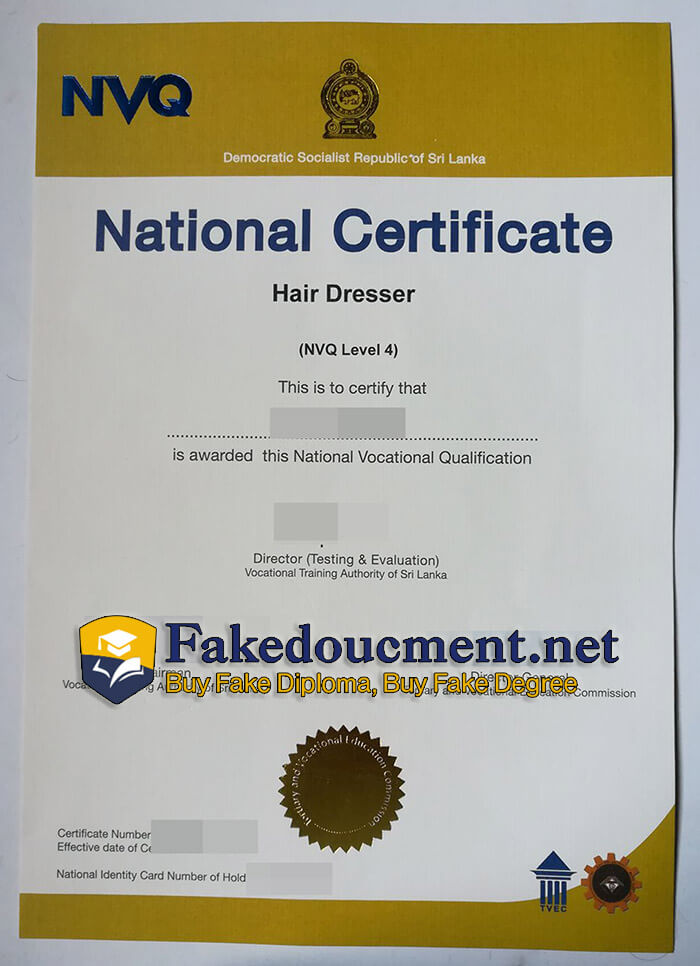 purchase realistic NVQ Level 4 National Certificate