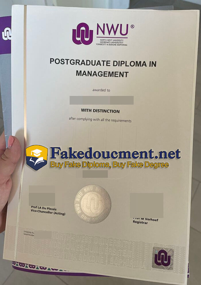 purchase realistic North-West University diploma