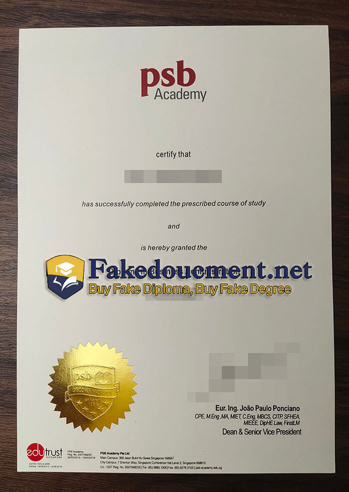 purchase realistic PSB Academy degree