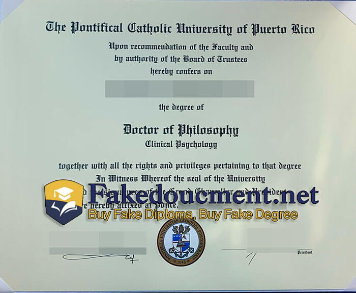 purchase realistic Pontifical Catholic University of Puerto Rico diploma