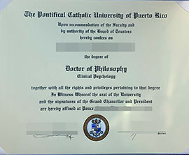 purchase realistic Pontifical Catholic University of Puerto Rico degree