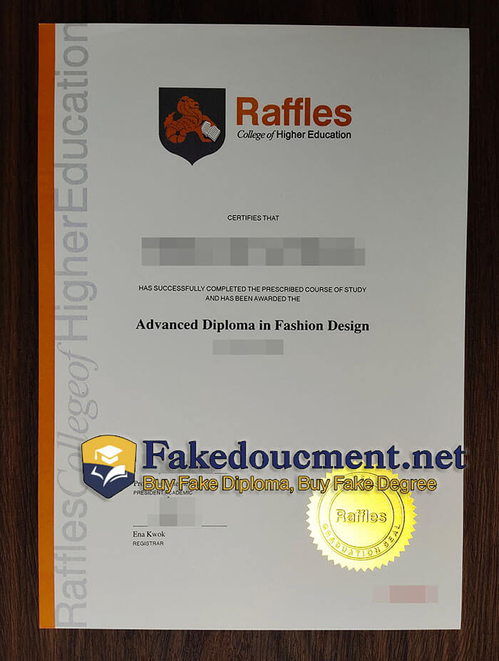 purchase realistic Raffles College of Higher Education diploma