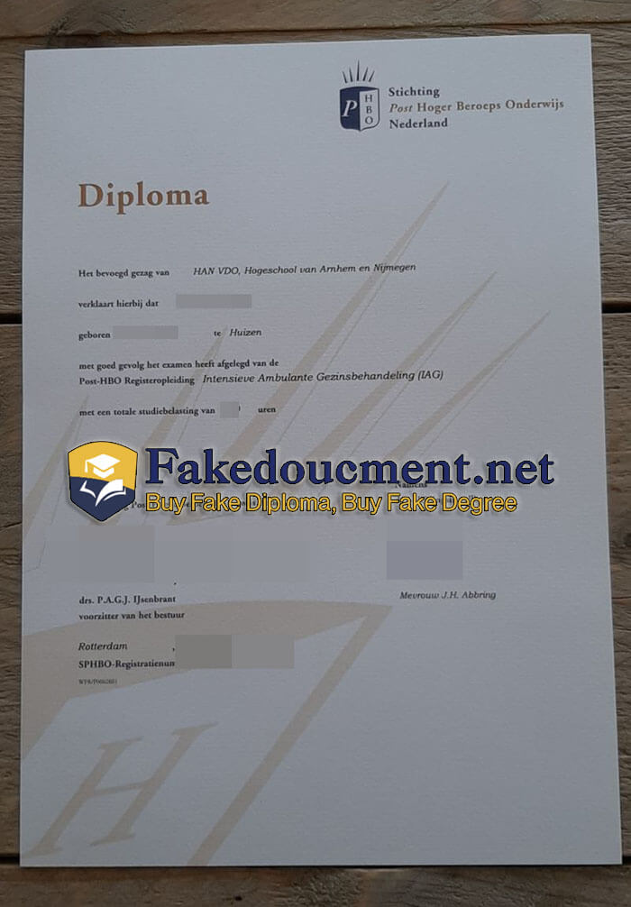 purchase realistic Stichting Post Hoger Beroeps Onderwijs Nederland diploma