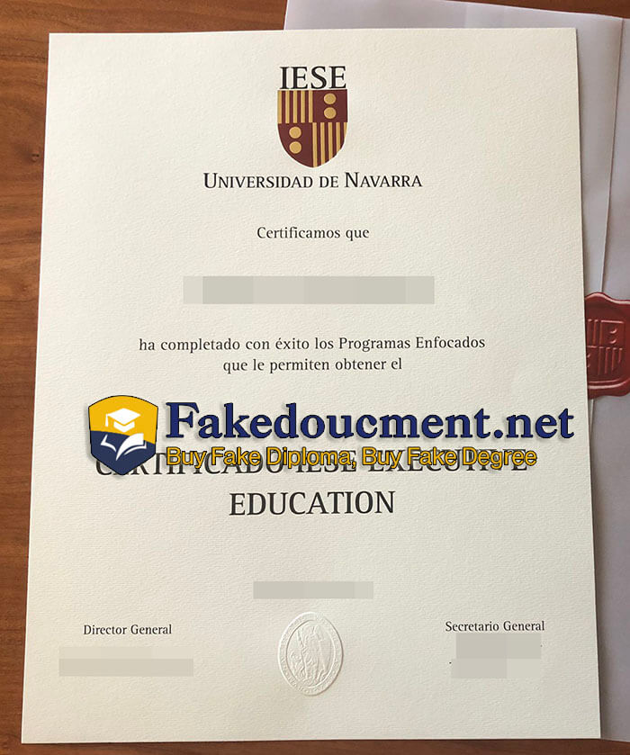 purchase realistic Universidad de Navarra certificate