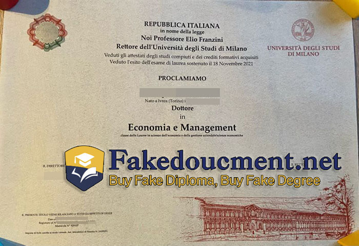 purchse realistic Università Degli Studi di Milano diploma