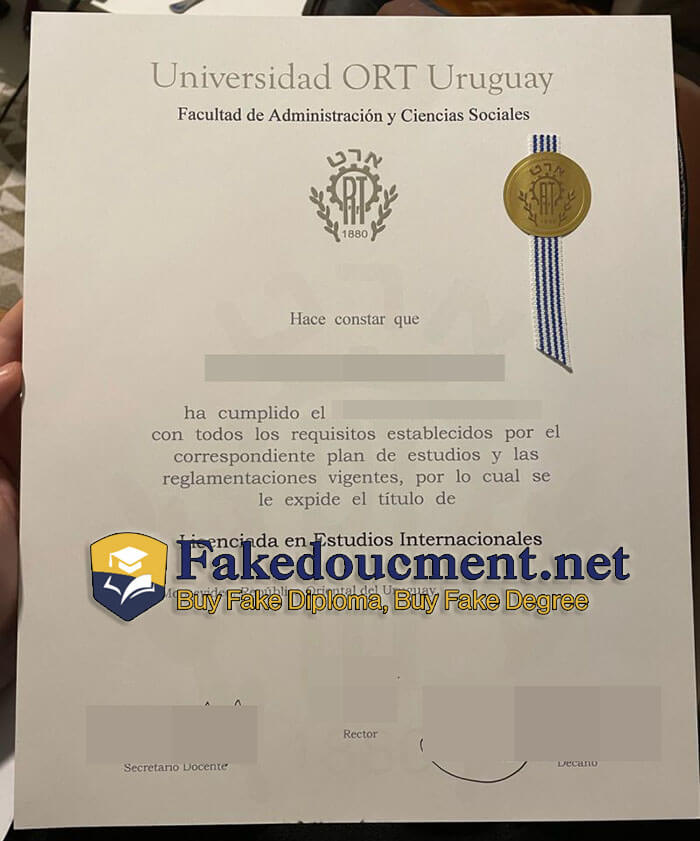 purchase realistic University ORT Uruguay diploma