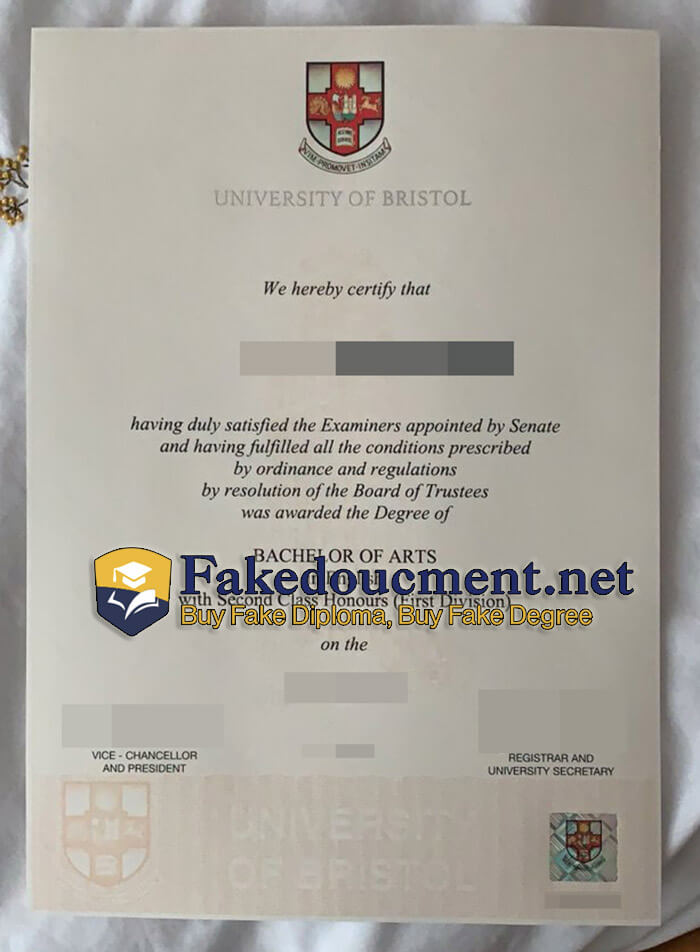 purchase realistic University of Bristol diploma