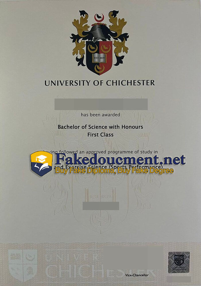 purchase realistic University of Chichester diploma