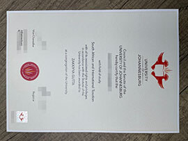 purchase realistic University of Johannesburg certificate