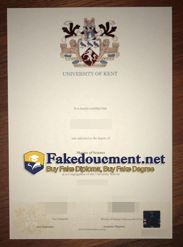 purchase realistic University of Kent diploma