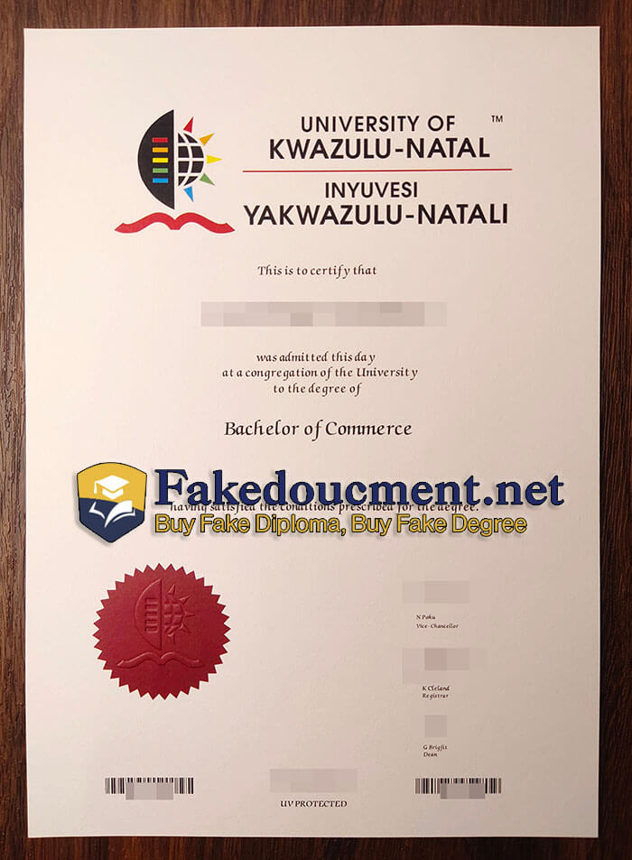 purchase realistic University of Kwazulu-Natal diploma