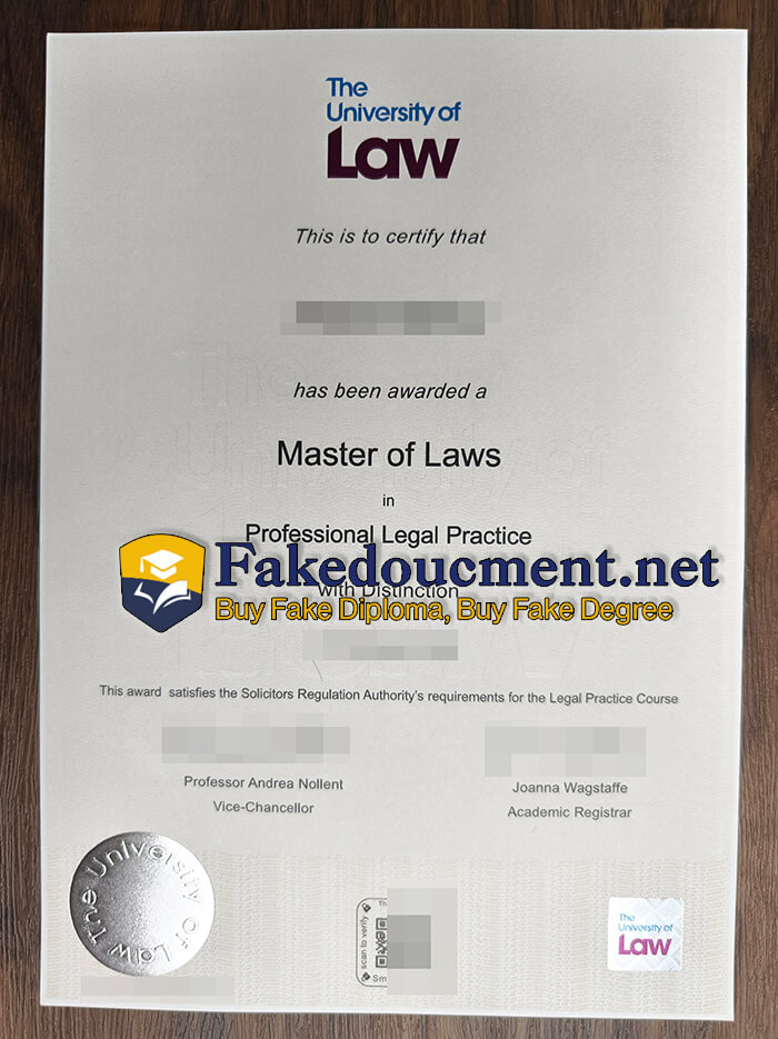 purchase realistic University of Law diploma