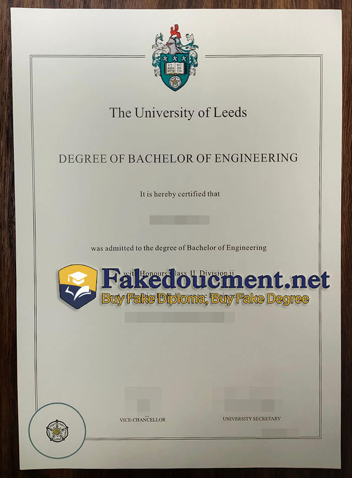 purchase realistic University of Leeds diploma