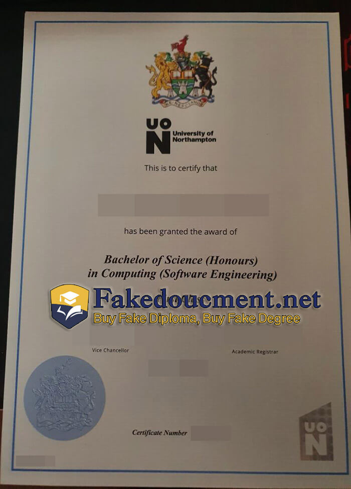 purchase realistic University of Northampton diploma