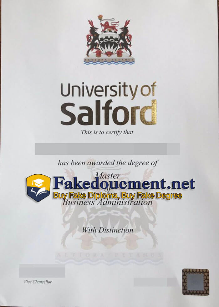 purchase realistic University of Salford diploma