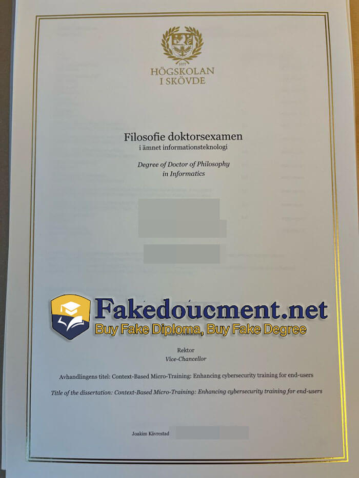 purchase realistic University of Skövde diploma