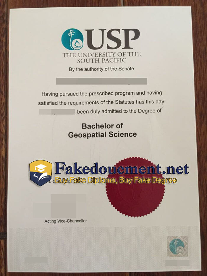 purchase realistic University of the South Pacific diploma