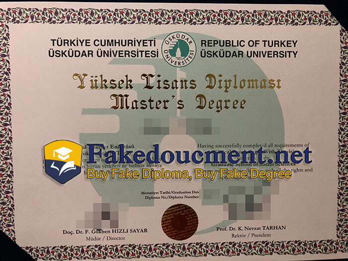 purchase realistic Uskudar University diploma