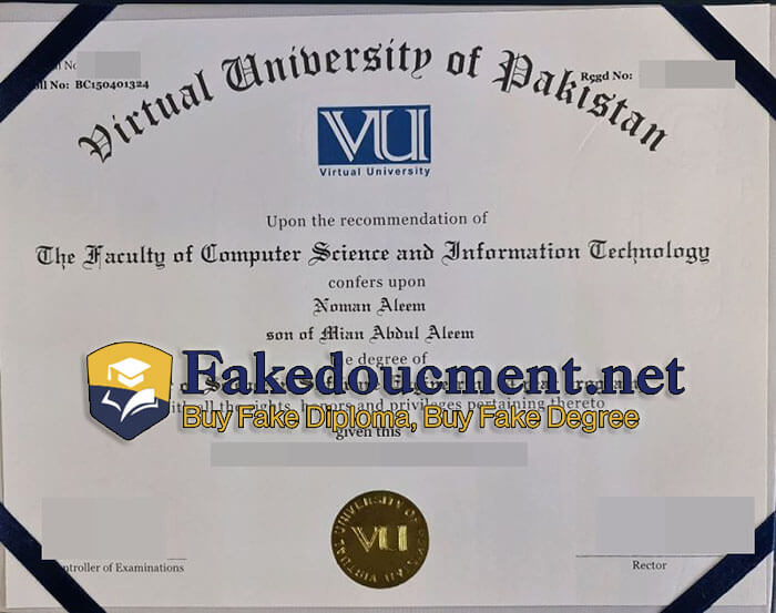 purchase realistic Virtual University of Pakistan diploma