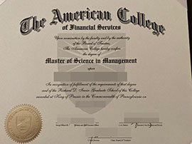 purchase realistic American College of Financial Services degree