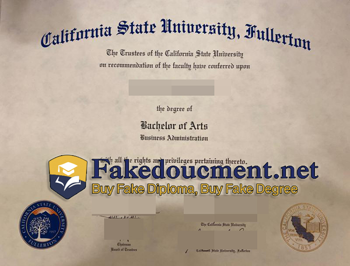 purchase realistic California State University Fullerton diploma