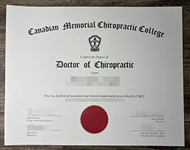 purchase realistic Canadian Memorial Chiropractic College degree