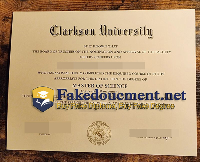 purchase realistic Clarkson University diploma