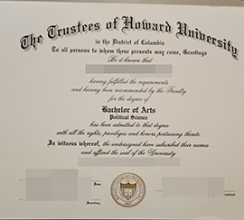 purchase realistic Crustees of Howard University degree