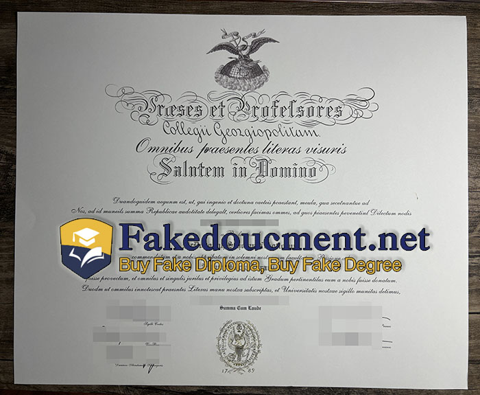 purchase realistic Georgetown University diploma