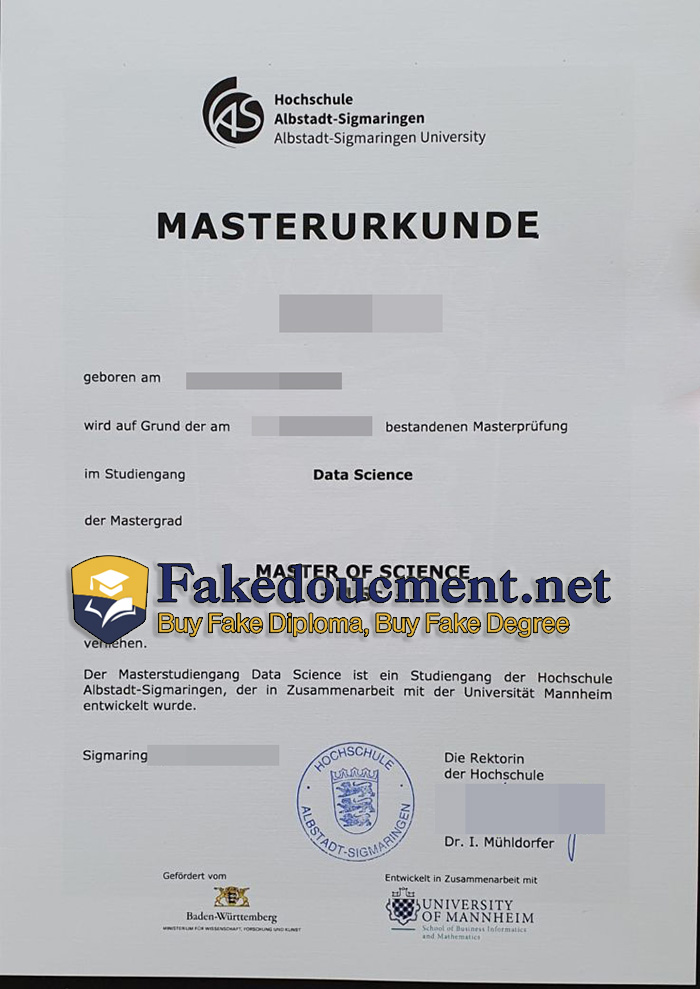 purchase realistic Hochschule Albstadt Sigmaringen diploma