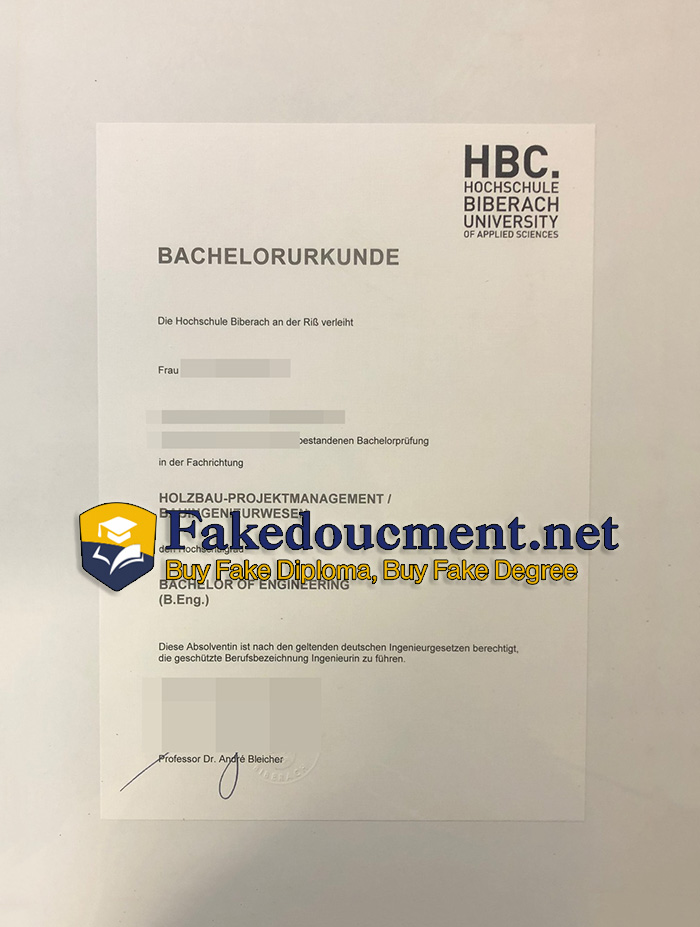 purchase realistic Hochschule Biberach diploma