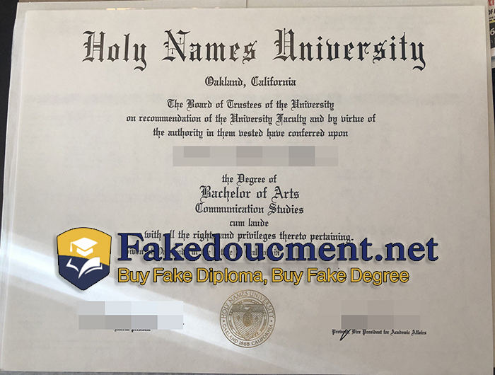 purchase realistic Holy Names University diploma