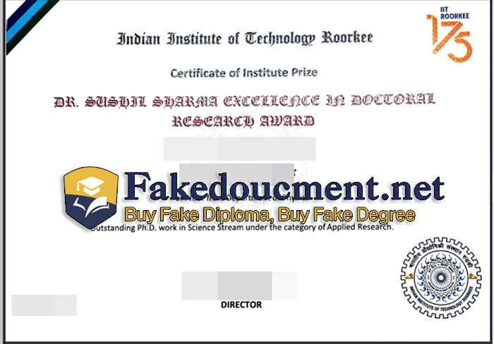 purchase realistic Indian Institute of Technology Roorkee certificate