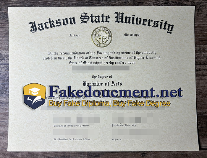 purchase realistic Jackson State University diploma