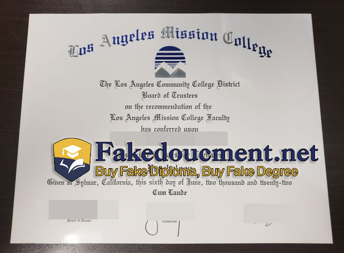 purchase realistic Los Angeles Mission College diploma