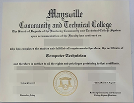 purchase realistic Maysville Community and Technical College certificate