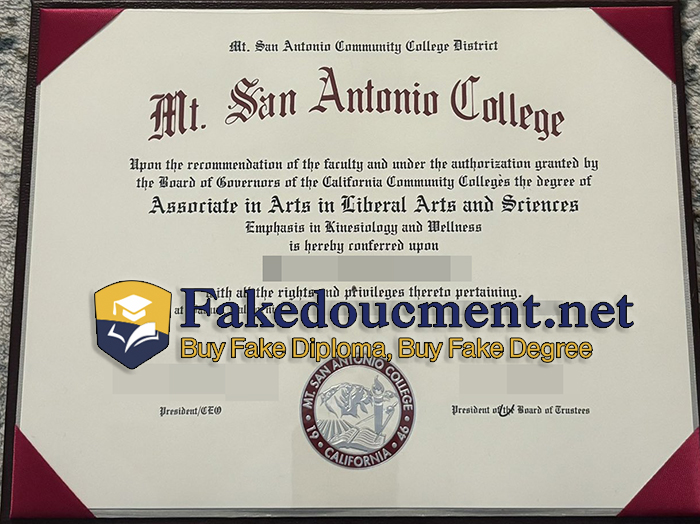 purchase realistic Mt San Antonio College diploma