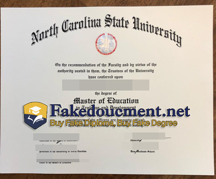 purchase realistic North Carolina State University diploma