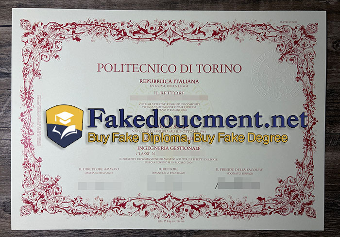 purchase realistic Politecnico di Torino diploma