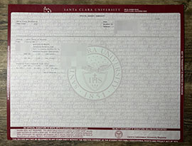 purchase realistic Santa Clara University Transcript