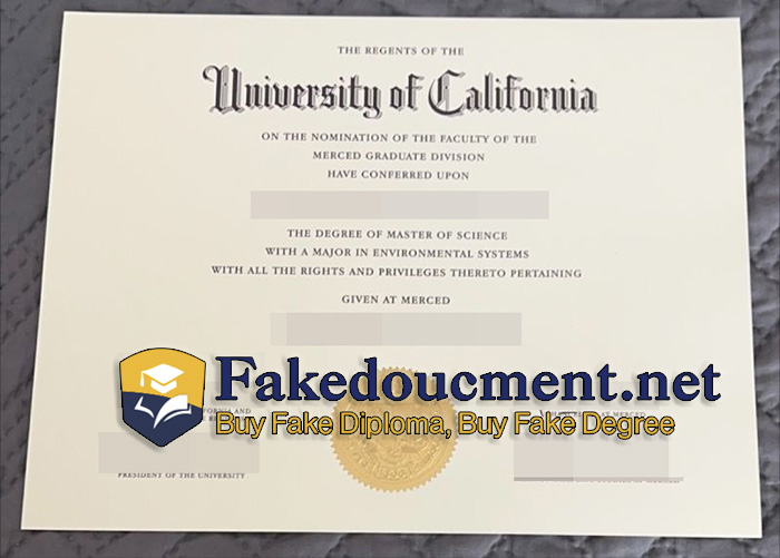 purchase realistic UC Merced diploma