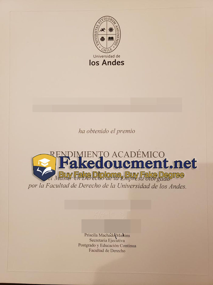 purchase realistic Universidad de Los Andes degree