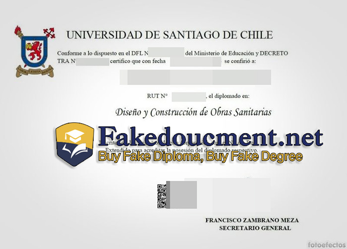 purchase realistic Universidad de Santiago de Chile diploma