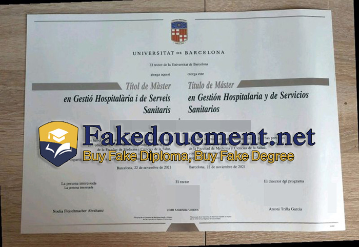 purchase realistic Universitat de Barcelona certificate