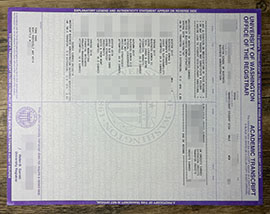 purchase realistic University of Washington Transcript