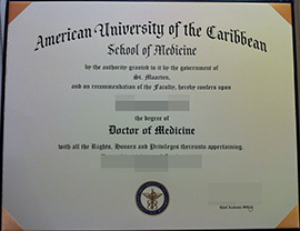 purchase realistic American University of the Caribbean degree