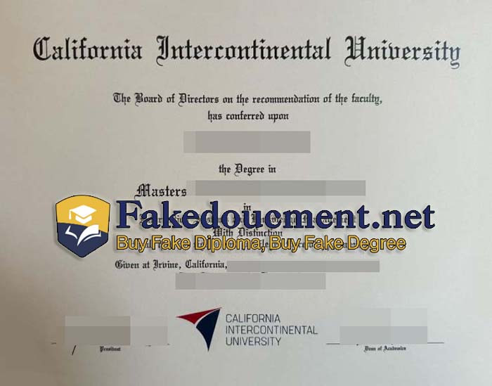 purchase realistic California Intercontinental University diploma