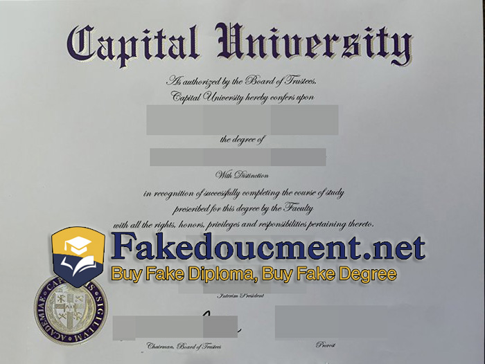 purchase realistic Capital University diploma