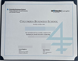 purchase realistic Columbia Business School certificate